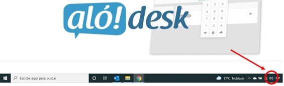 Alodesk - Revisa volumen en windows 10
